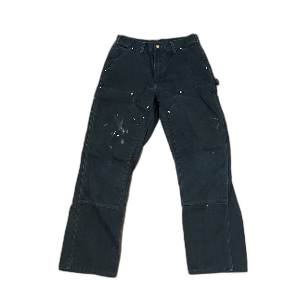 Vintage Carhartt Made in USA Double Knee Carpenter Pants B01 Black 31x32 (31x31)